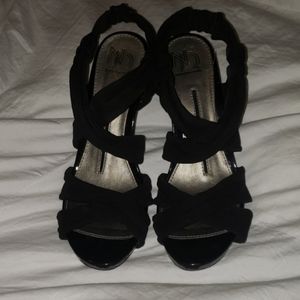 Black Strappy Criss Cross Hells